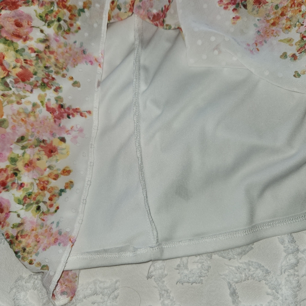 Taylor Women's Floral-Striped Swiss-Dot Chiffon D… - image 8